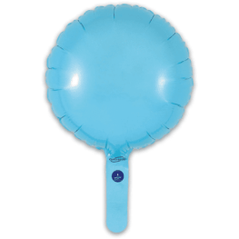 (image for) 9" Matte Blue Round Self Sealing Foil Balloons 5pk