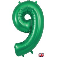 (image for) 34" Oaktree Green Number 9 Shape Balloons