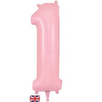 (image for) 34" Oaktree Matte Pink Number 1 Shape Balloon
