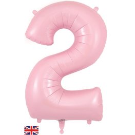 (image for) 34" Oaktree Matte Pink Number 2 Shape Balloon