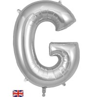 (image for) Oaktree Silver Letter G Shape Balloons