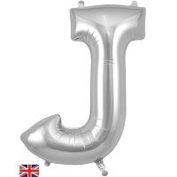 (image for) Oaktree Silver Letter J Shape Balloons