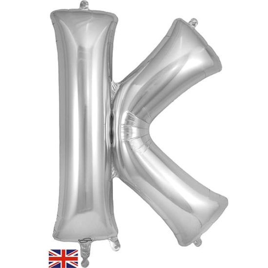 (image for) Oaktree Silver Letter K Shape Balloons