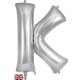 (image for) Oaktree Silver Letter K Shape Balloons