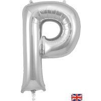 (image for) Oaktree Silver Letter P Shape Balloons