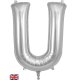 (image for) Oaktree Silver Letter U Shape Balloons