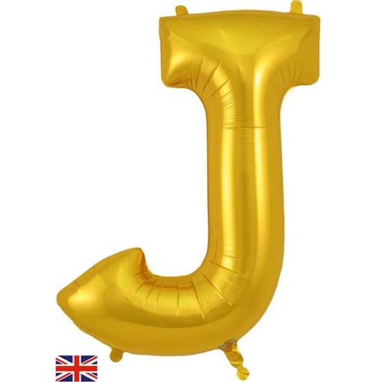 (image for) Oaktree Gold Letter J Shape Balloons