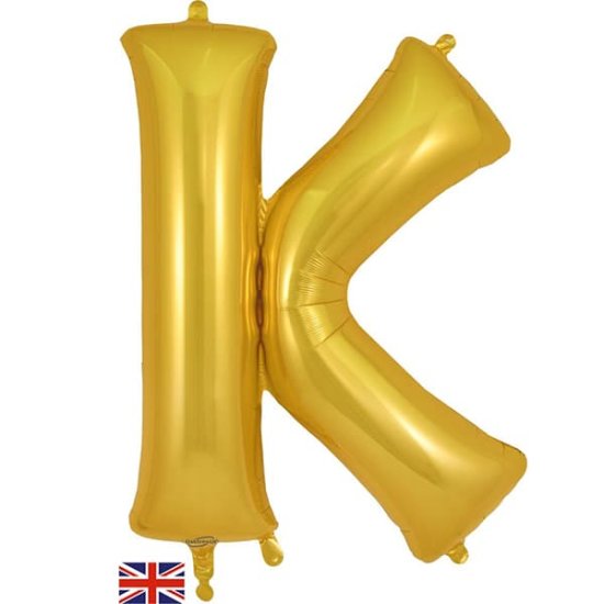 (image for) Oaktree Gold Letter K Shape Balloons