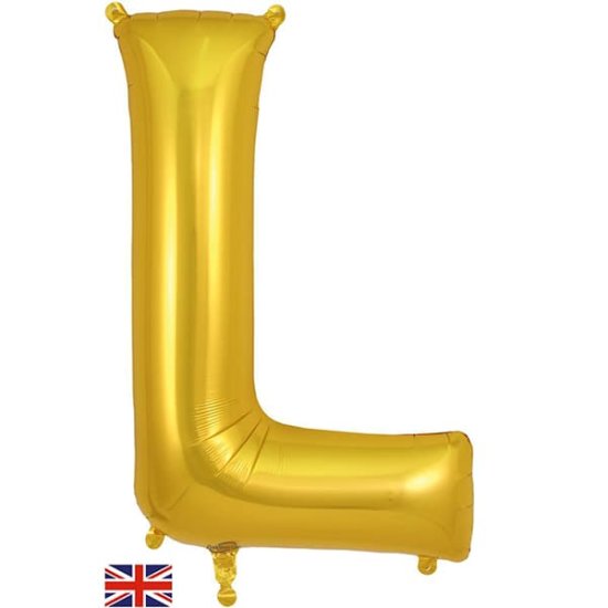 (image for) Oaktree Gold Letter L Shape Balloons