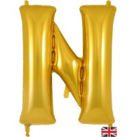 (image for) Oaktree Gold Letter N Shape Balloons