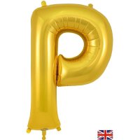 (image for) Oaktree Gold Letter P Shape Balloons