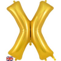 (image for) Oaktree Gold Letter X Shape Balloons