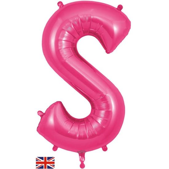 (image for) Oaktree Pink Letter S Shape Balloons