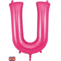 (image for) Oaktree Pink Letter U Shape Balloons