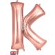 (image for) Oaktree Rose Gold Letter K Shape Balloons