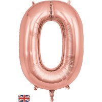 (image for) Oaktree Rose Gold Letter O Shape Balloons