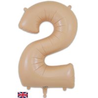34" Oaktree Matte Nude Number 2 Shape Balloons