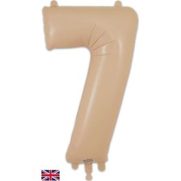 (image for) 34" Oaktree Matte Nude Number 7 Shape Balloons