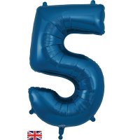 (image for) 34" Oaktree Navy Number 5 Shape Balloons