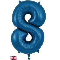 (image for) 34" Oaktree Navy Number 8 Shape Balloons