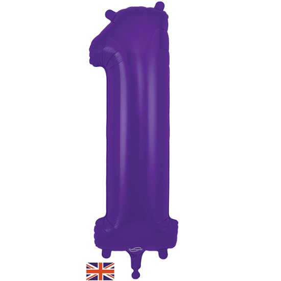 (image for) 34" Oaktree Purple Number 1 Shape Balloons