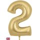 (image for) Oaktree 34" Gold Silk Number 2 Shape Balloons