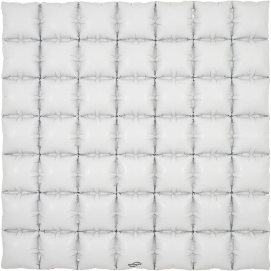 (image for) Matte White 7x7 Waffle Air Fill Foil Decorations