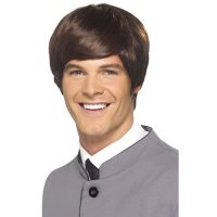 60s Brown Male Short Mod Wig