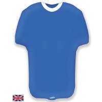 (image for) 24" Blue Metallic Sports Shirt Shape Balloons
