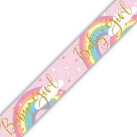 (image for) Pastel Rainbow Baby Girl Holographic Banner