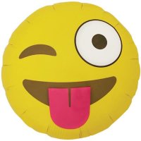 (image for) 18" Emoticon Winking Foil Balloons