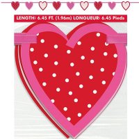 Valentines Hearts Cut Out Banner