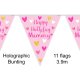 (image for) Happy Birthday Mummy Holographic Bunting