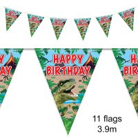 (image for) Jurassic Dinosaur Happy Birthday Bunting