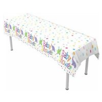 (image for) Baby Shower Elephants Plastic Tablecover 1pk