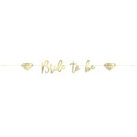 (image for) Gold Bride To Be Script Banner