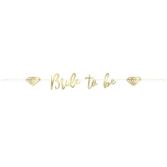 (image for) Gold Bride To Be Script Banner