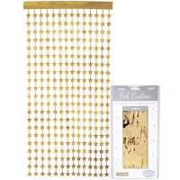 (image for) Metallic Gold Star Foil Door Curtains
