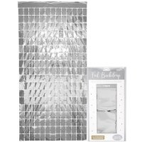 (image for) Metallic Silver Rectangle Foil Backdrop