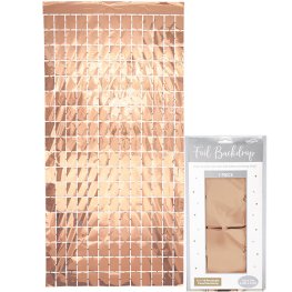 (image for) Metallic Rose Gold Rectangle Foil Backdrop