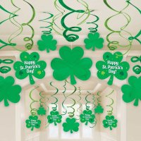 (image for) St Patrick's Day Swirl Decorations 30pk
