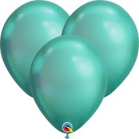 (image for) 7" Chrome Green Latex Balloons 100pk