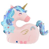 (image for) 40" Maritime Pastel Unicorn Foil Balloon