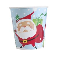 (image for) Colourful Santa Paper Cups 8pk