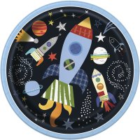 (image for) 9" Outer Space Party Paper Plates 8pk