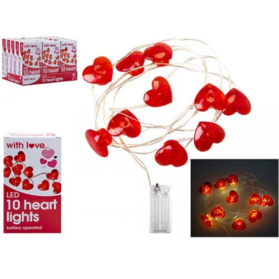 Heart shaped deals battery operated lights