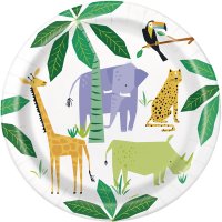 (image for) 9" Animal Safari Paper Plates 8pk