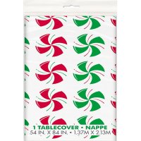 (image for) Christmas Peppermint Plastic Tablecover 1pk