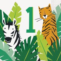 (image for) Animal Safari 1st Birthday Luncheon Napkins 16pk