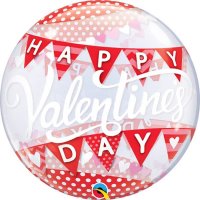 22" Valentines Day Banner Bubble Balloons